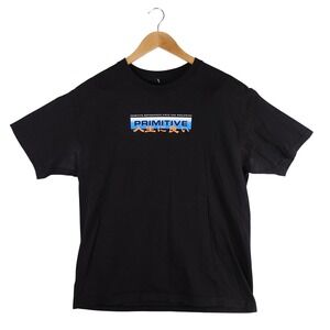 Primitive Skateboarding Men Motorsports Graphic T-Shirt Black Large Car Japanese